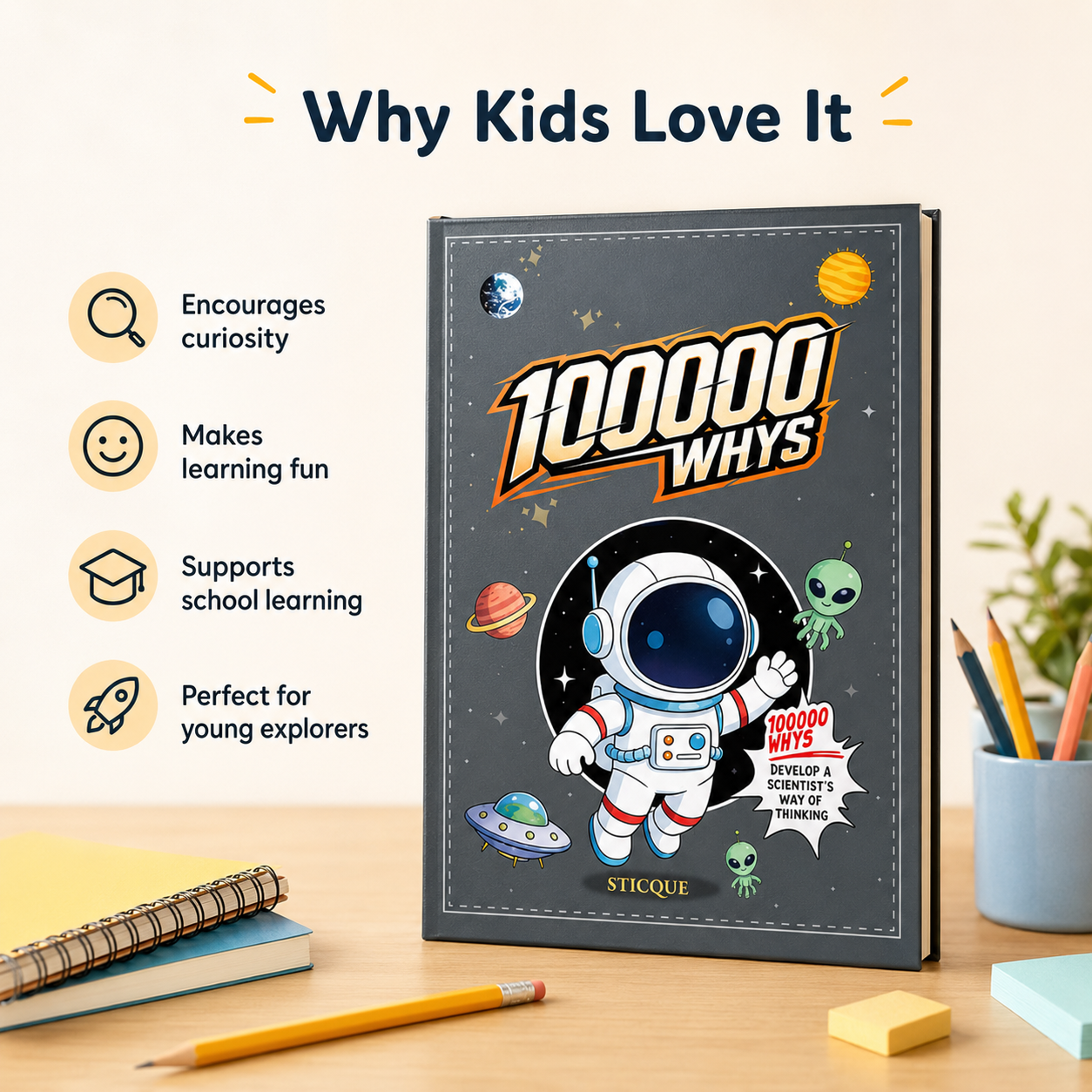 WonderPop 100,000 Whys: Kids’ Science & Discovery Book